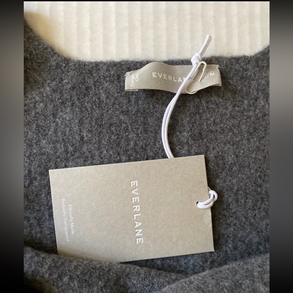 Everlane Cozy Stretch Crop Tank Top Ribbed Wool/Yak/Nylon Dark Grey M NWT - Picture 11 of 12